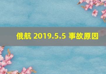 俄航 2019.5.5 事故原因